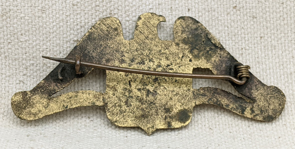 Wonderful Early WWII Ca 1939 - 40 American Field Service Hat Badge Made in N. Africa