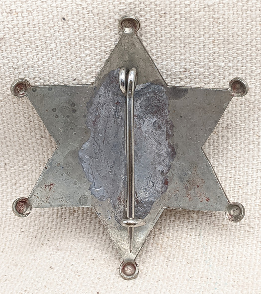 Beautiful Old West 1880s - 1890s Deputy US Marshal 6 point Star Badge Probably Sachs-Lawlor