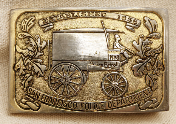 #d' circa 1970s San Francisco Police Department Patrol Wagon Commemorative Belt Buckle