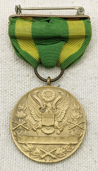 Nice Numbered US Army Spanish War Service Medal #10153 Late Production ca 1915