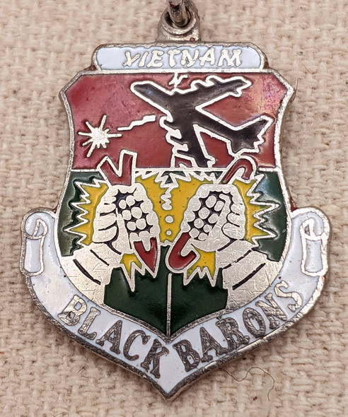 Late 1960s USAF 4233rd Bomb Wing (Provisional) Japanese Made Enameled Key Chain Fob