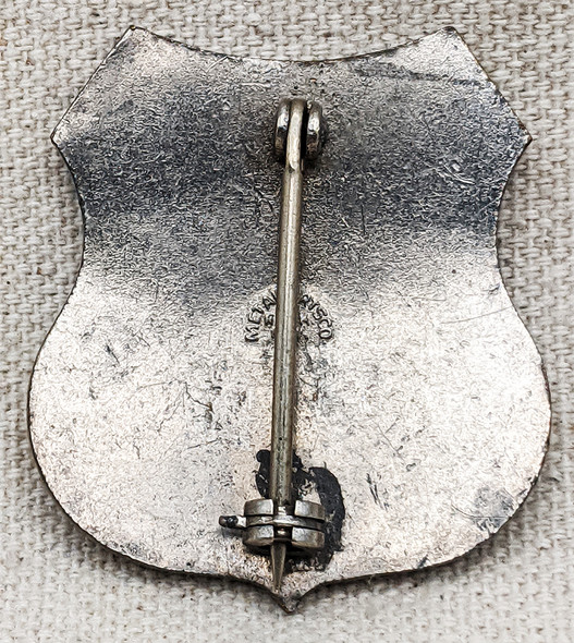 Scarce 1930s US Department of Agriculture Forest Service NICKEL FINISH Ranger Badge by Metal Arts