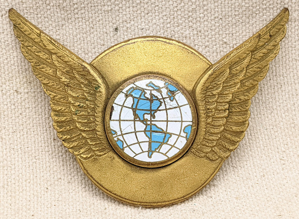Scarce 1950s Capital Airways Pilot Hat Badge 3rd Issue by Russell Uniform Co