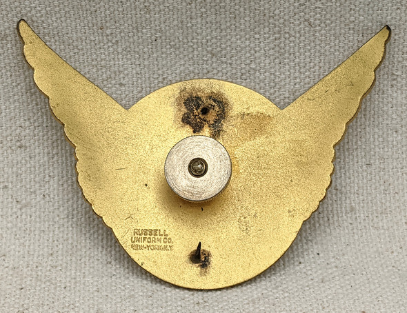 Scarce 1950s Capital Airways Pilot Hat Badge 3rd Issue by Russell Uniform Co