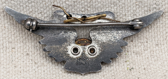 Nice WWII USN Air Crew Wing in Sterling by Amico