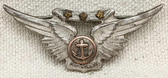 Nice "Salty" WWII USN Air Crew Wing in Sterling by Amico.