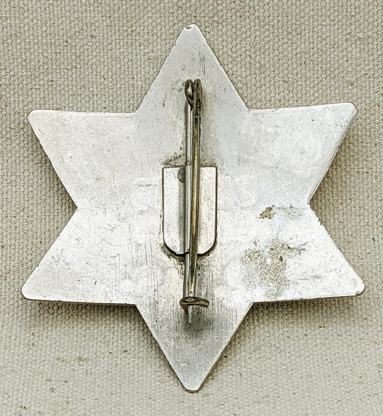 Great Large 1920s - 1930s Barnes County North Dakota Special Deputy 6-Point Star Badge