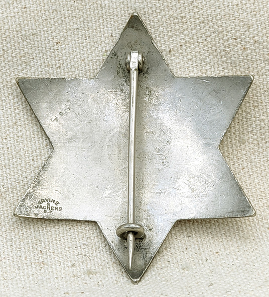 Rare 1910s San Francisco Safety First Special Police Traffic Officer Badge #70 by Irvine & Jachens