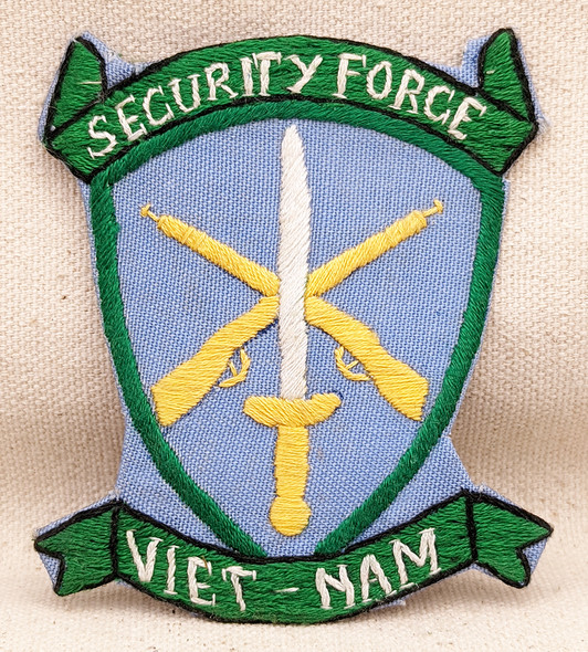 Beautiful In-Country Made Hand Embroidered US Army Security Force Viet-Nam Pocket Patch