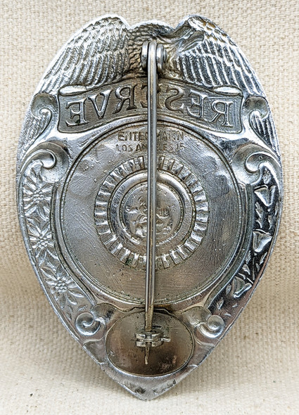 Late 1940s Montclair CA Police Reserve Badge #62 by Entenmann