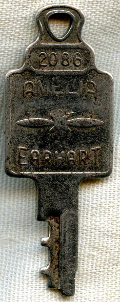 Vintage 1940s-1950s Amelia Earhart Luggage Key, Lock #2086