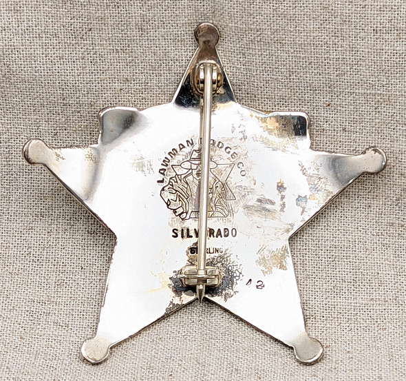 Beautiful Sterling Silver Official Issue Tombstone AZ Deputy Marshal Badge by Silverado with COA