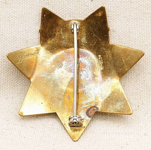 Nice 1970s - 1980s Ramah Navajo Tribal Police Officer Badge #103 by Blackinton with great Duty Wear