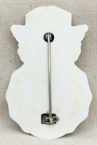 Scarce Early 1960s USAF Air Police Badge # L654 with Unique Backing Plate