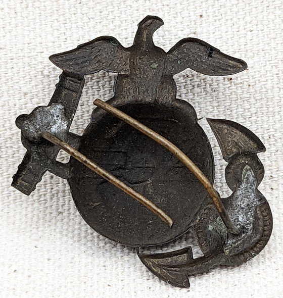 Beautiful USMC E.M. M1892 Undress EGA Hat Badge as worn in Span-Am War on Slouch Hats