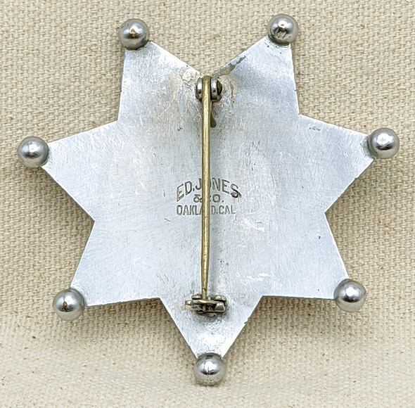 Great 1940s Monterey Co CA Deputy Sheriff Mounted Posse 7 point Star by Ed Jones