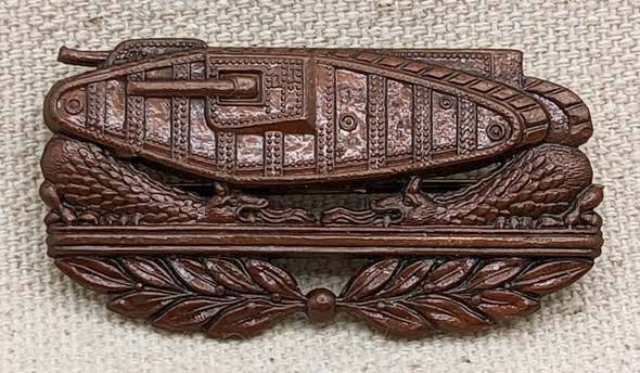 Rare WWI US Army Tank Corps Officer Collar Insignia for Left Collar