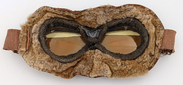 Rare ca 1915 Pre-RFC Acceptance Triplex Safety Glass Aero Mask Pilot Goggles