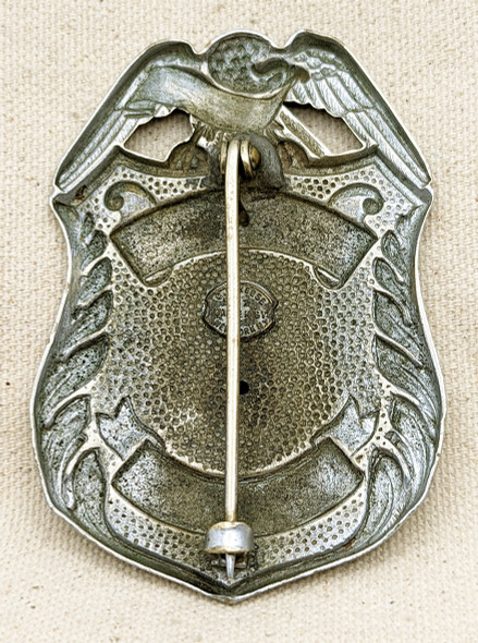 1920s Junction City Kansas Large Police Badge by C.D. Reese