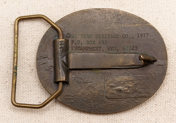 Great 1977 US Fish & Game Wildlife Service Dept of the Interior #'d Brass Buckle by Western Heritage