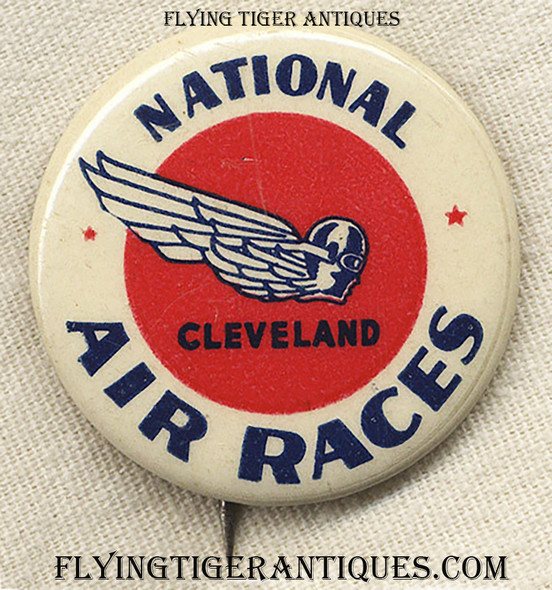 Circa 1939 National Air Races at Cleveland Celluloid Pin