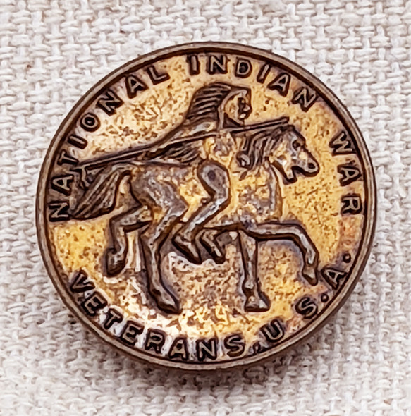 Scarce Ca 1900 National Indian War Veterans Member Lapel Pin