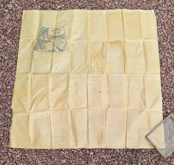 Nice Early WWII Luftwaffe Flieger Karte Map of Middle Europe 1941 Dated on Leather & Plastic Holder