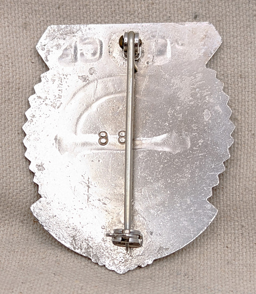 1960s Waltham MA Police Badge #88 Sunburst Radiator/Clamshell