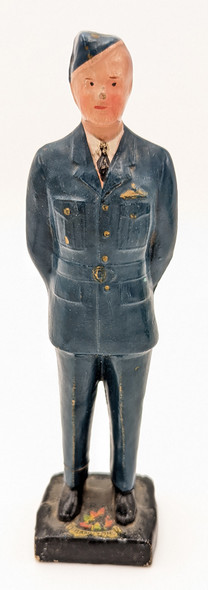 Great WWII RCAF Pilot Souvenir Statue from RCAF Station Hamilton WWII Facility