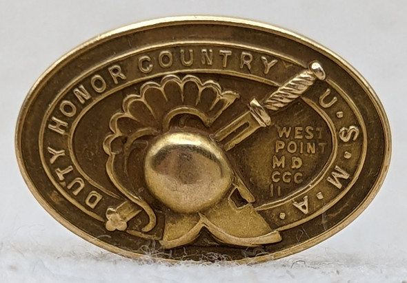 Gorgeous Ca 1910s West Point USMA Cufflinks in Gold Fill by Krementz