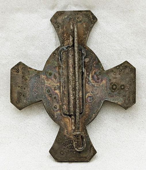 Beautiful 1920s Bavarian Veteran's Merit Cross in Silvered Bronze by Geschier Munich