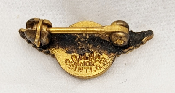 Beautiful 1950s USAF 25 Years Service Lapel Pin in Gold Fille by Miller Pin back