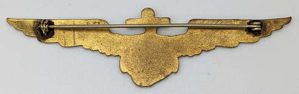 Gorgeous Oversize WWI USN Pilot Wing in Gilt Brass by Robert Stoll