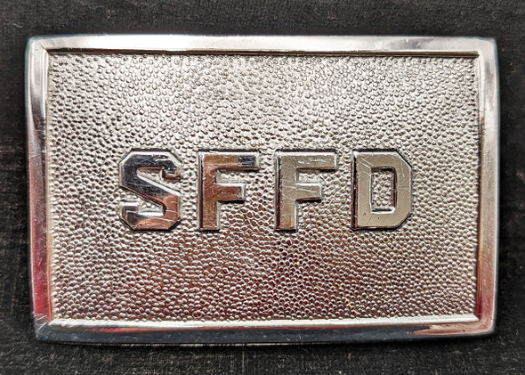 Beautiful 1950s San Francisco CA Fire Dept. Full Dress Fireman's Belt Buckle