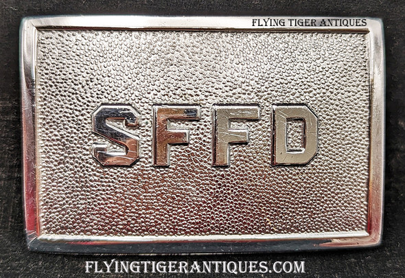 Beautiful 1950s San Francisco CA Fire Dept. Full Dress Fireman's Belt Buckle