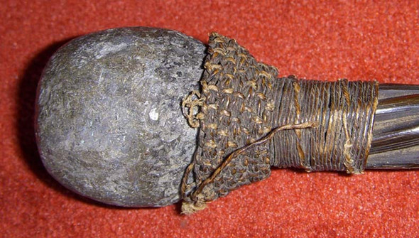 Mid-19th C. Sailor's "Sap" of Baleen, Lead Shot and Indigenous Fiber