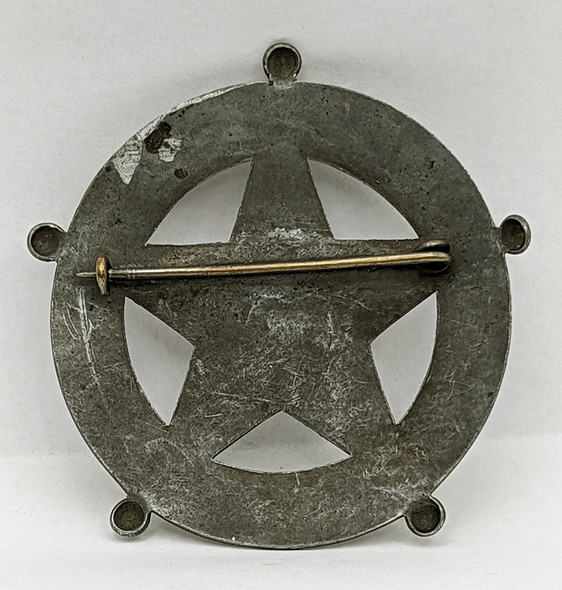 Large WWII era Corvallis OR Ball Tip Circle Star Police Badge #62