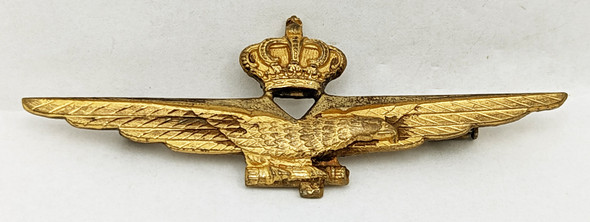 Beautiful WWII M1936 Italian air Force Pilot Wing with Superb Details