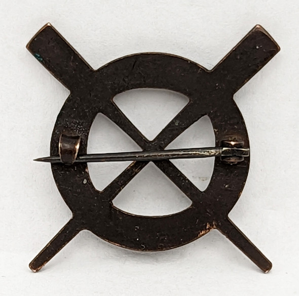 Rare WWI US Coast Guard USCG Surfman Collar Badge in Blackened Bronze