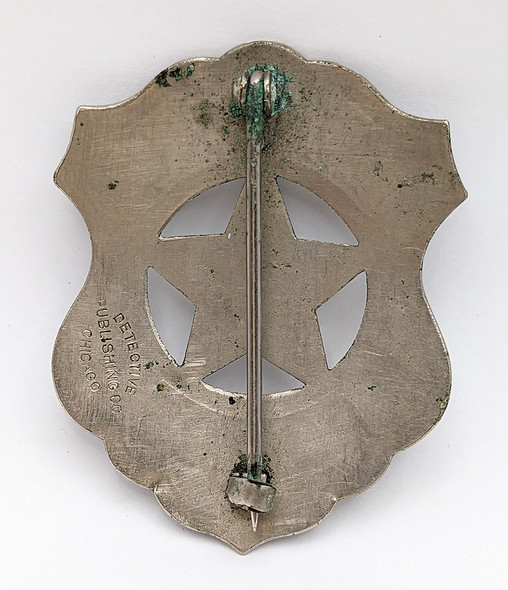 Old West ca 1900s-1910s Haverhill KS Circle Cut Out Star Shield Police Badge #1 by Det.Pub.Co.