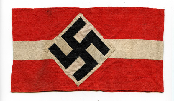 Very Nice Lightly Worn WWII Hitler Youth Armband with Full RZM Tag