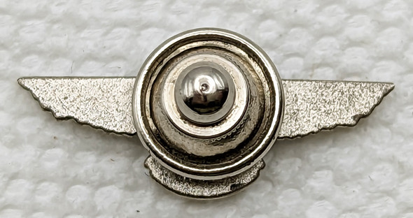 Scarce Early 1950s Lake Central Airline 1 Year Service Lapel Wing in Sterling by Balfour