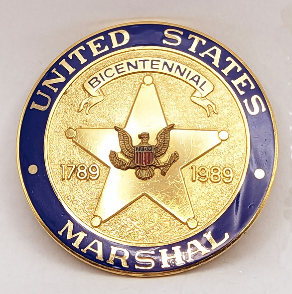 Duty Worn US Marshal Service Bicentennial Badge by Williams