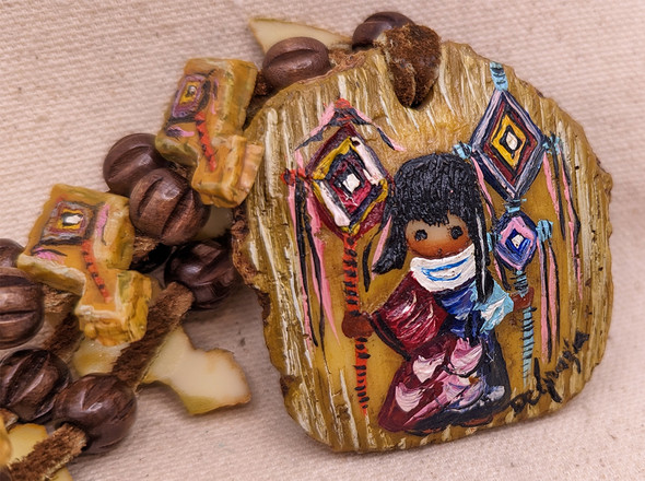 Cool Vintage 1970s Ted DeGrazia Necklace "Heavenly Blessing"