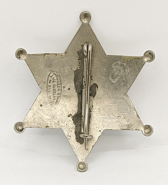 Great 1890s Los Angeles County CA Deputy Constable by LA Rubber Stamp with Early Cartouche Marking