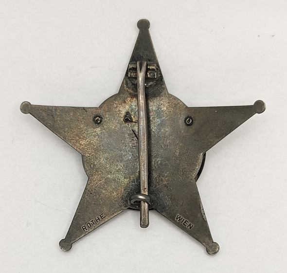 Ext Rare Austrian Made Turkish Gallipoli Star in unmarked 900 Silver by Rothe Wien