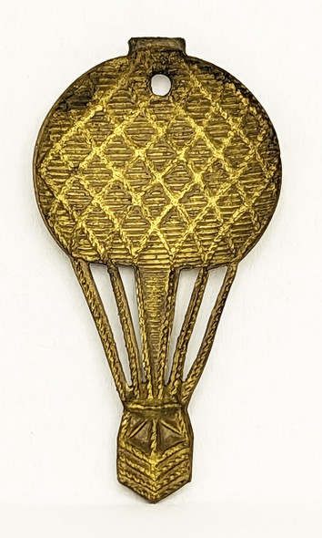 Rare WWI Austrian Air Force Officer Balloon Collar Insignia More Tarnished / Worn Example