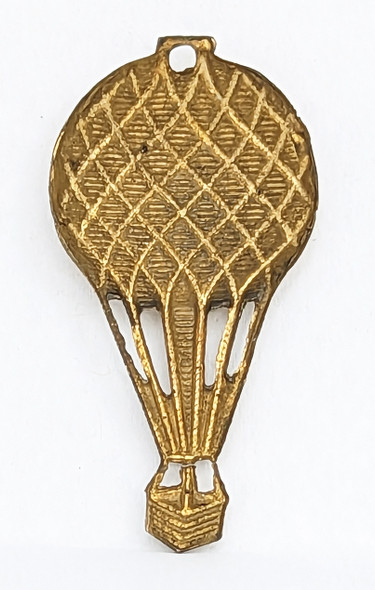 Rare WWI Austrian Air Force Officer Balloon Collar Insignia Pierced Gondola Lines