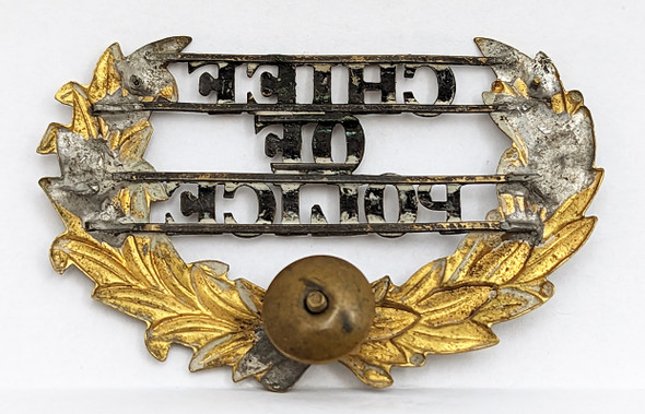 Great ca 1900 Chief of Police Wreathed Hat Badge