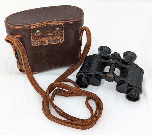 WWII Nazi Germany Wehrmacht Artillerie Binoculars 8x24 by Hensoldt with Case